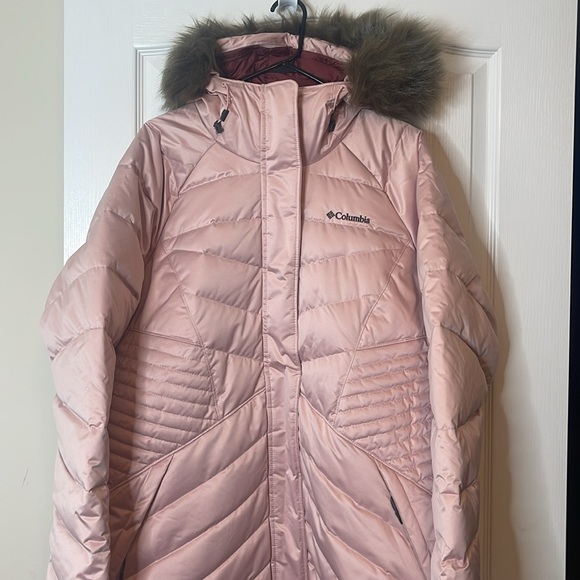 Columbia Lay D Down III Mid Jacket Parka Dusty Pink Satin 1X - Picture 7 of 16